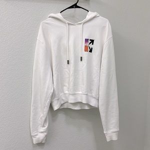 Off-White Cropped Hoodie (Size M)